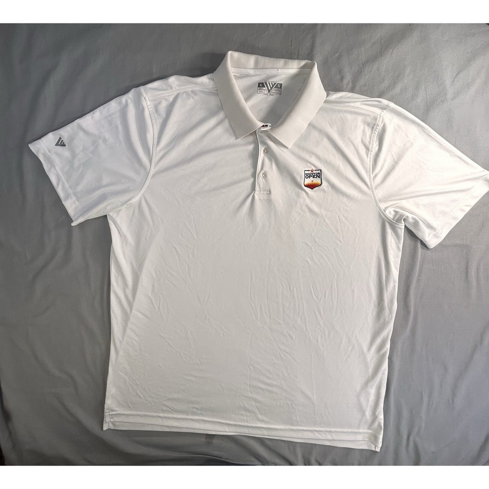 Levelwear Houston Open White Golf Polo Modern‎ Fit Men's XL With Flaw
